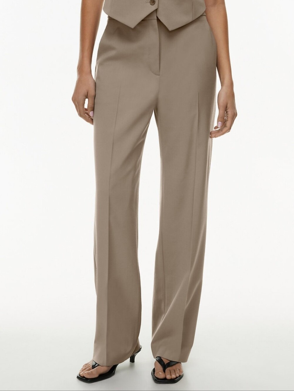 Aritzia Babaton Agency Pant City Wool Brown Size 8 Trousers